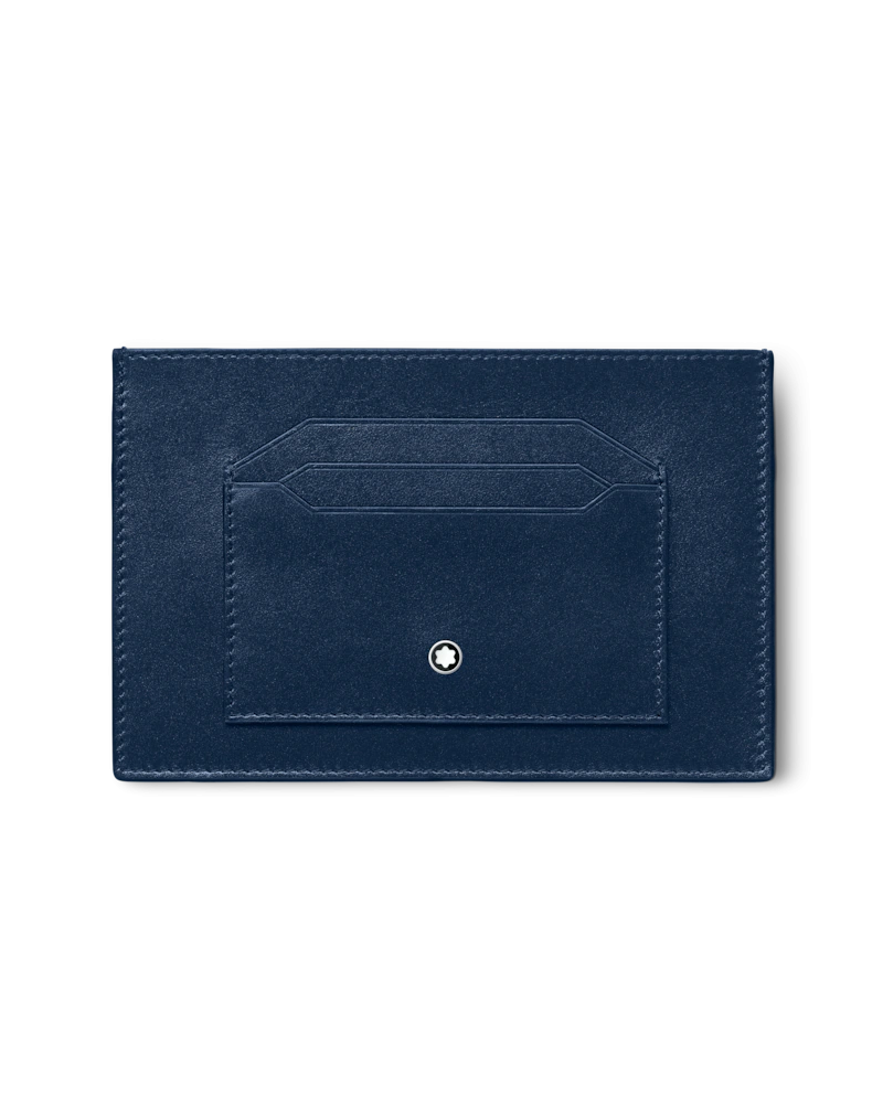 Montblanc Meisterstück Card Holder in Blue Leather with 6 Compartments