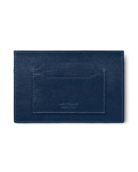 Montblanc Meisterstück Card Holder in Blue Leather with 6 Compartments