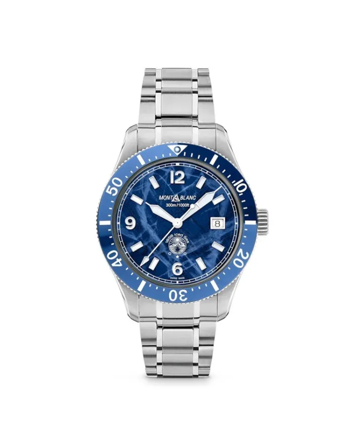 Montblanc 1858 Ice Sea Automatic Date Blue Watch