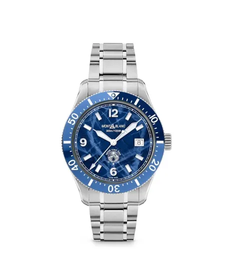 Montblanc 1858 Ice Sea Automatic Date Blue Watch