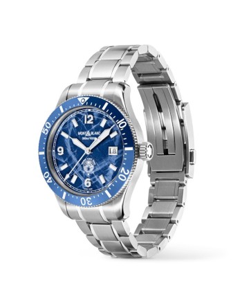 Orologio Montblanc 1858 Ice Sea Automatic Date Blu