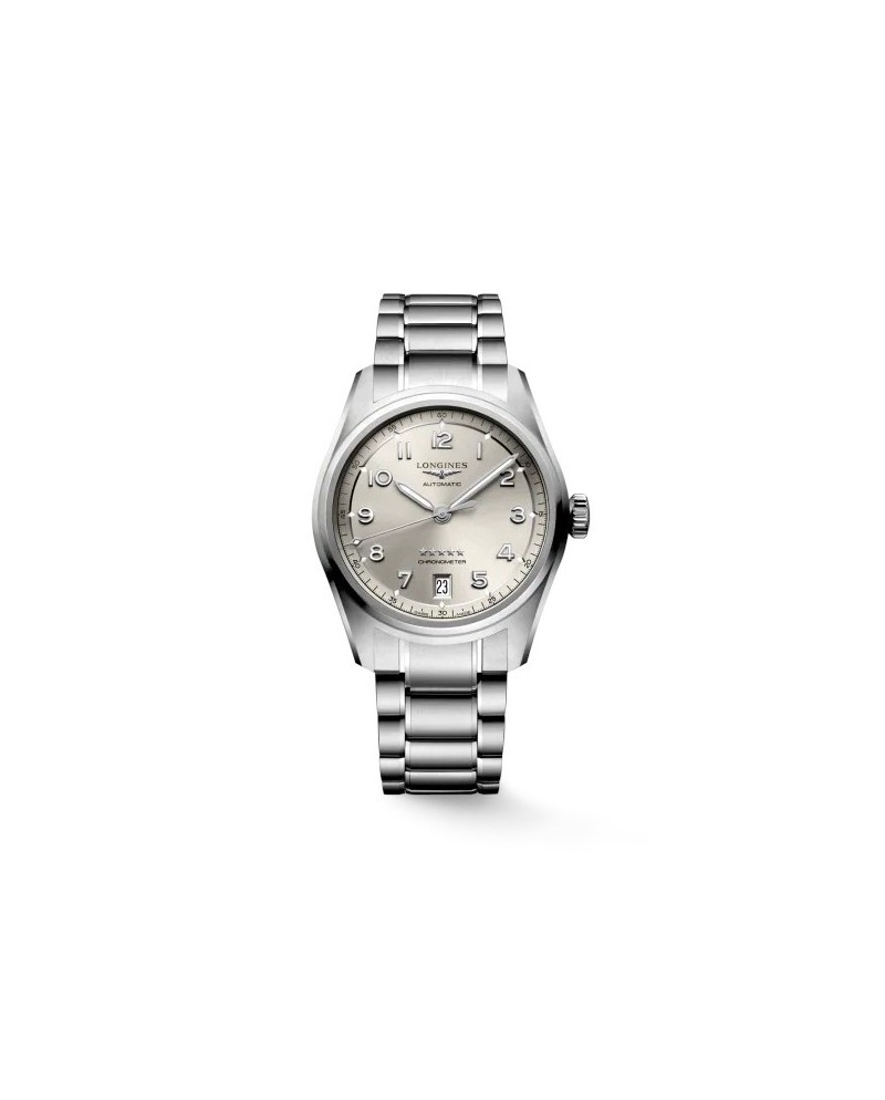 Montre Longines Spirit 37 mm avec cadran champagne et bracelet en acier