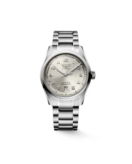Montre Longines Spirit 37 mm avec cadran champagne et bracelet en acier