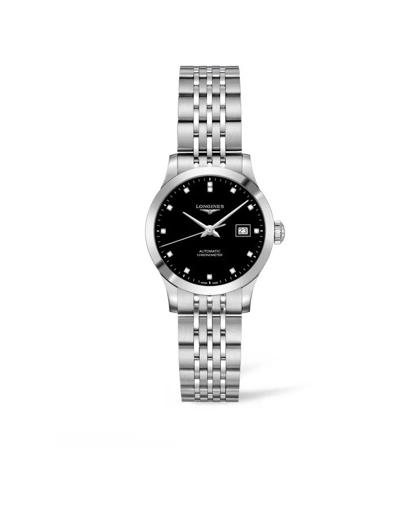 Longines Record Collection watch with black dial