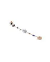 Malafimmina Single Earring in Yellow Gold with Sapphires and Spider
