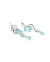 Boucles d'Oreilles Malafimmina en Or Rose avec Calcédoine