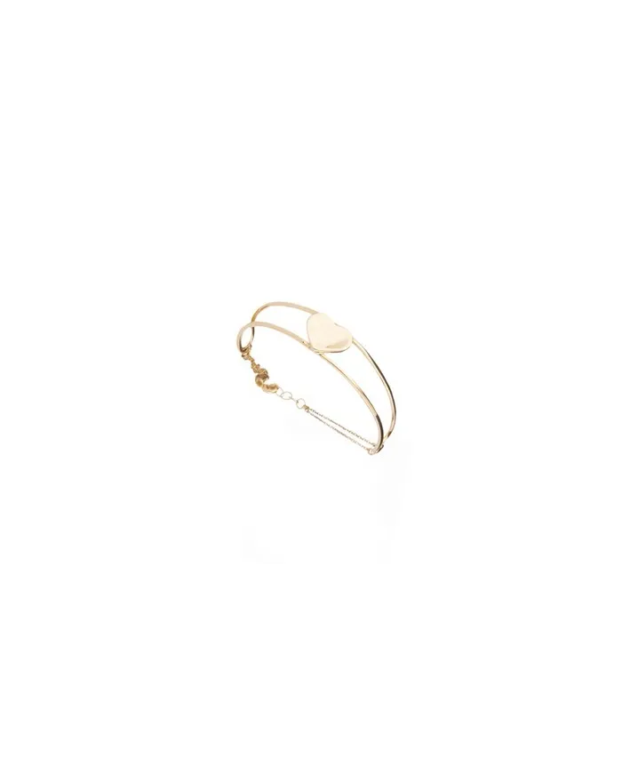 Malafimmina Rigid Bracelet Macaron Yellow Gold with Heart