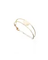 Malafimmina Rigid Bracelet Macaron Yellow Gold with Heart