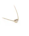 Malafimmina Moon Necklace in Yellow Gold with Sapphire and Diamond Heart Pendant
