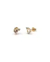 Boucles d'Oreilles Coeur de Lune Malafimmina en Or Jaune avec Saphirs et Diamants