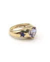 Malafimmina Ring in Yellow Gold with Purple Heart Topaz