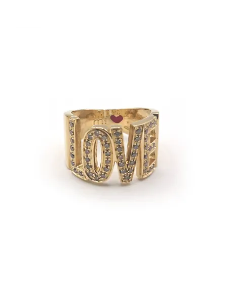 Anello Malafimmina My Love in Oro Giallo con Diamanti