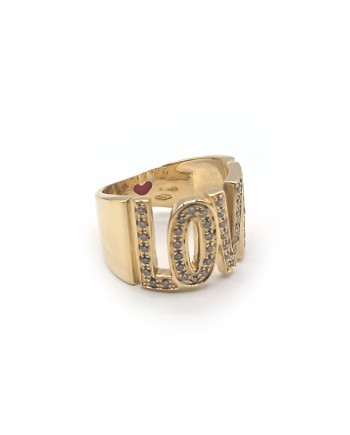 Malafimmina My Love Ring in Yellow Gold with Diamonds