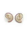 Boucles d'Oreilles Malafimmina Igiea en Or Jaune avec Rubis et Diamants