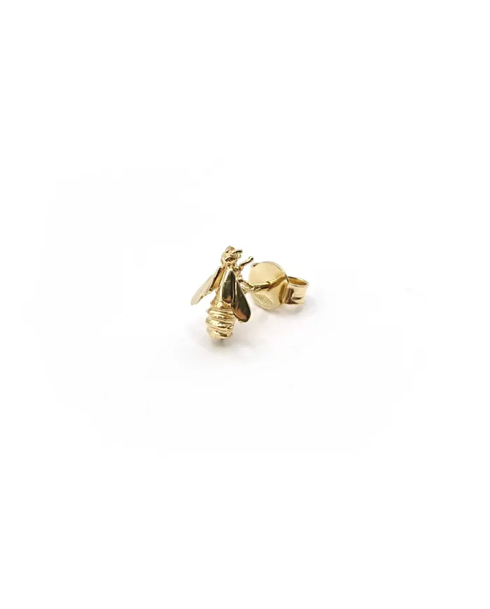 Malafimmina Single Earring in Yellow Gold with Medium Bee