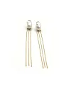 Malafimmina Pendant Earrings in Yellow Gold with Pearls and Tzavorrite
