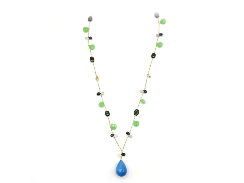 Chanel Malafimmina Necklace in Yellow Gold with Stones