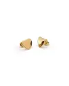 Boucles d'Oreilles Puces Casella Or Jaune avec Cœur
