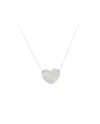 Girocollo Casella Gioielli in Oro Bianco con Cuore Pendente