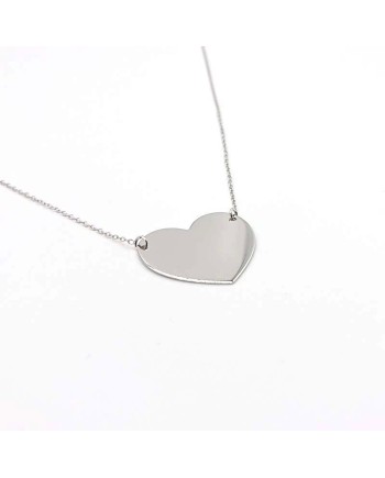 Jewel Casella Necklace in White Gold with Heart Pendant