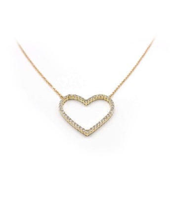 Jewel Casella Choker en Or Jaune et Coeur avec Zircons