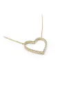 Jewel Casella Choker in Yellow Gold and Heart with Zircons