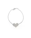 Bracciale Casella Gioielli in Oro Bianco con Cuore Pendente