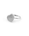 Ring Casella Jewels in White Gold with Heart of Zircons