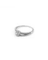 Casella Gioielli ring in white gold with zircons