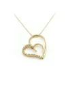 Jewel Casella Choker in Yellow Gold and Heart with Zircons