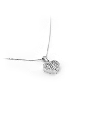 Jewel Casella Choker in White Gold with Heart of Zircons