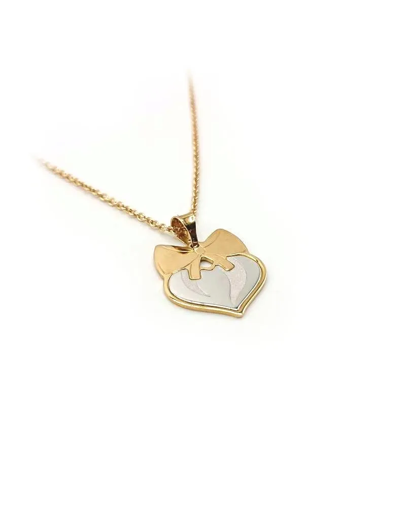 Girocollo Casella Gioielli in Oro Bicolore con Cuore