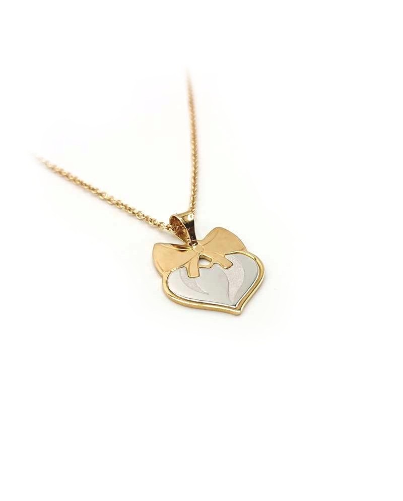 Jewelery Casella Choker in Two-Tone Gold with Heart