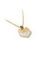 Jewelery Casella Choker in Two-Tone Gold with Heart