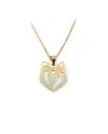 Casella à Bijoux Tour de Cou en Or Bicolore avec Cœur