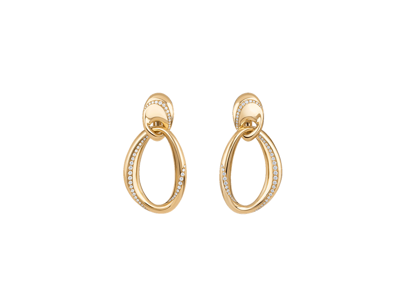 Chantecler Suamèm Earrings in Yellow Gold with Diamonds