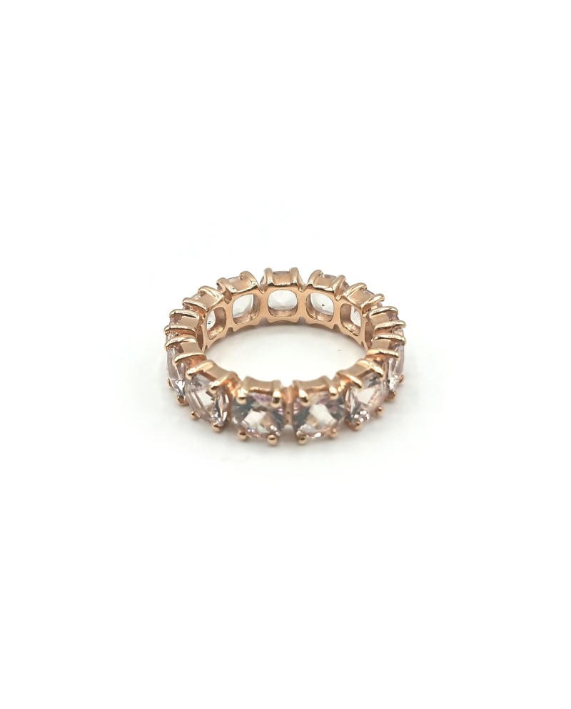 Malafimmina Ring in Yellow Gold with Rosé Topaz