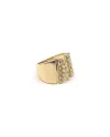 Malafimmina My Ring in Yellow Gold with Letter "M" and Diamonds