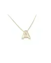 Collana Malafimmina Moon in Oro Giallo con Pendente Lettera "A"