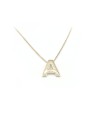 Collier Malafimmina Moon en Or Jaune avec Pendentif Lettre "A"