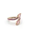 Malafimmina Ring in Yellow Gold with Pink Sapphires and Fuchsia