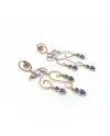 Malafimmina Cielo Earrings in Rose Gold with Blue Sapphires