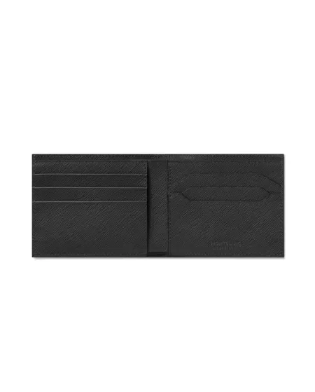 Portafoglio Montblanc Sartorial in Pelle Nera a 6 Scomparti