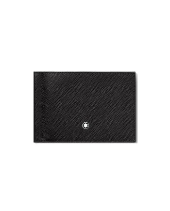 Montblanc Sartorial Wallet in Black Leather 6 Compartments with Money Clip