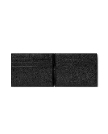 Montblanc Sartorial Wallet in Black Leather 6 Compartments with Money Clip