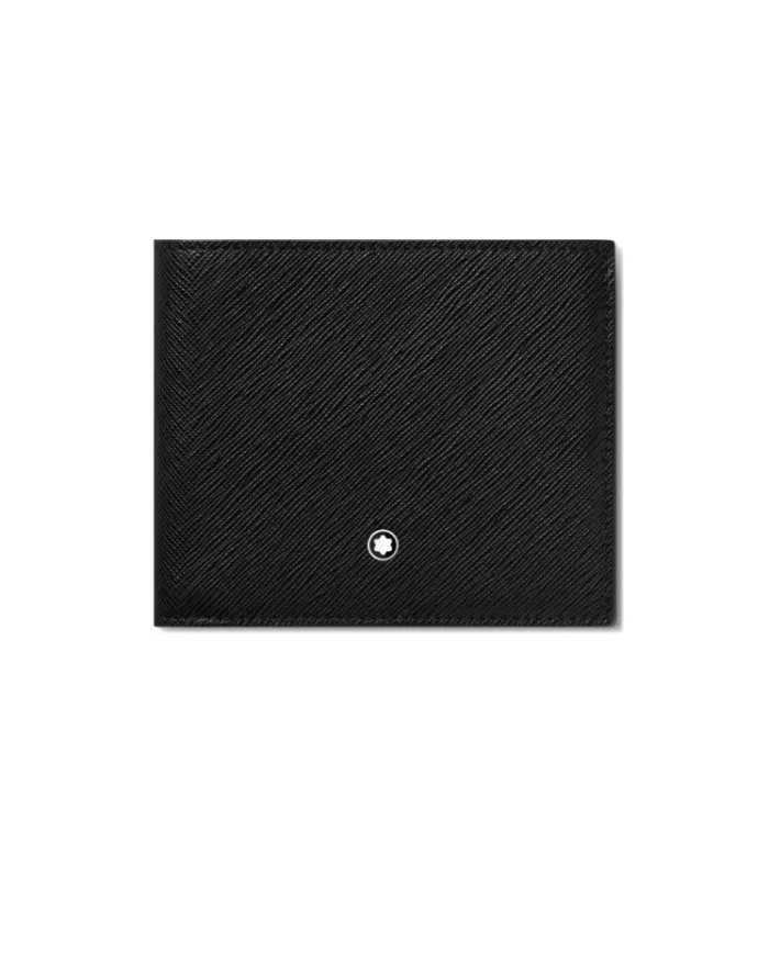 Portafoglio Montblanc Sartorial in Pelle Nera a 8 Scomparti