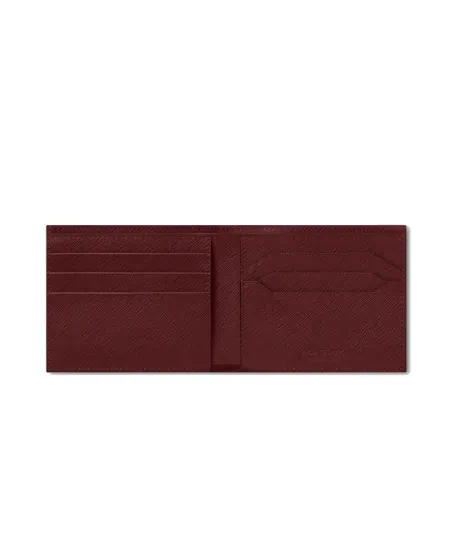 Portefeuille Montblanc Sartorial en cuir violet cobalt avec 6 compartiments