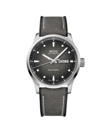 Montre Mido Multifort M avec cadran gris et bracelet en tissu