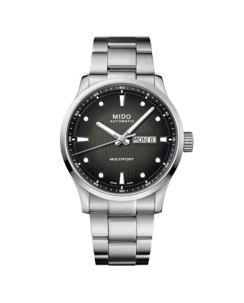 Montre Mido Multifort M avec cadran gris et bracelet en acier
