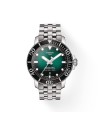 Tissot Seastar 1000 Powermatic 80 Watch with Gradient Green Dial and Steel Bracelet